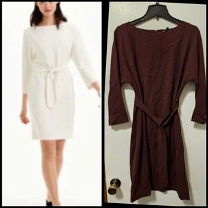 Club Monaco Burgandy Long Sleeve Dress